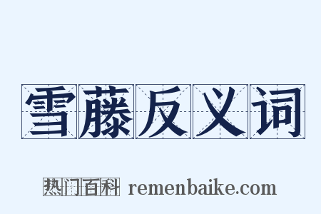 雪藤反义词是什么意思的图片